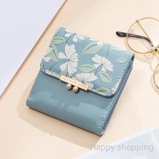 Lindo Fesyen cartera de las mujeres corto carteras de impresión de flores bolsos mujer Singling cartera
