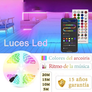 Luces Led Tira De Tiras led Multicolor Decoración Sala De Tv led tira de luces de la lámpara 5m/10m/15m/20m Rgb App Bluetooth Control De Música (1)