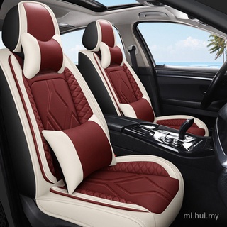 Funda de asiento de piel sintética de 5 plazas-Honda City Civic Jazz BRV MOBILIO HRV Stream - funda de protección para asiento de coche (5 plazas (delantera y trasera) de piel completa, funda de asiento envolvente completa, disponible en todas las estacio (4)