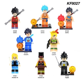 KF8027 Compatible con Lego Minifigures Dragon Ball Son Goku Vegeta Beerus Broli Raditz Android 20 bloques de construcción juguetes para niños