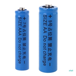 shak universal no power 14500 lr6 aa aaa lr03 10440 tamaño maniquí batería falsa shell marcador de posición cilindro conductor