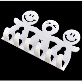Anemone1 Smiling Face Kawaii ventosas juego De ventosas para baño cepillo De dientes 5 Ganchos sostenedor De cepillo De dientes/Multicolor (4)