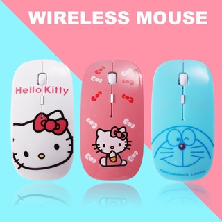 Ratón Inalámbrico Ultra Delgado Con Estampado De Diseño De Hello Kitty 2.4g