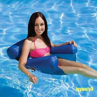 IV Inflatable Floating Row Backrest Air Mattress Pool Water Mat Floating Chair Bed