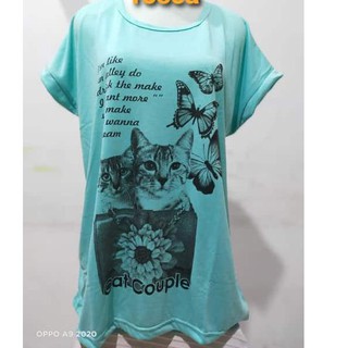 El último modelo... Jumbo camiseta gato pareja motivo/mujer puño manga 03