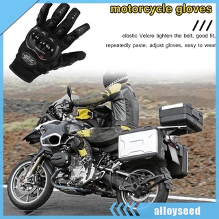 (aleación) Guantes de motocicleta guantes de dedo completo protector de carreras de motocicleta guantes negro