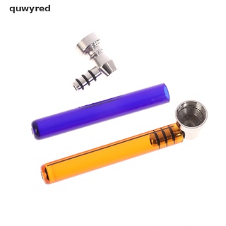 quwyred - pipa de humo de vidrio con cuenco de metal, metal, tabaco, cuchara de hierbas, accesorios mx