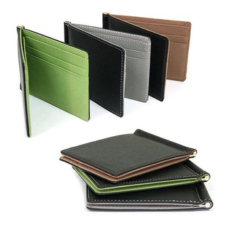 【Venta de liquidación】Simple moda coreano hombres corto cartera de cuero de Color sólido Vintage bolso de embrague hombre titular de la tarjeta bolso de alta calidad (1)