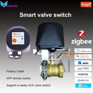 angelcity2 Tuya Zigbee DIY Smart Home Grifo Agua/Gas Mecánico Válvula Interruptor Inalámbrico Controlador wifi Tubo robot control De Voz Soporte Alexa Ue/Estados Unidos/UK angelcity2