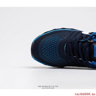 Nike Air Max 2017 originales, zapatillas deportivas para correr para hombre y mujer, zapatillas deportivas de gran tamaño, zapatillas negras --- azul y blanco (8)