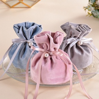 1pc suministros de fiesta paquete de cajas de almacenamiento de novia cordón bolsa de terciopelo de la boda caramelo bolsa creativa elegante Mini bolsa de estruendo