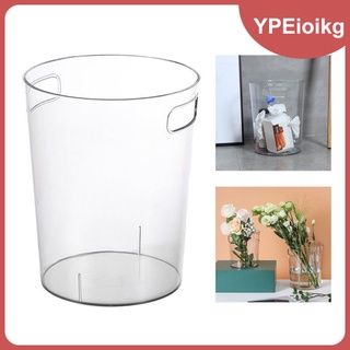 [good] pequeño recipiente de basura transparente para escritorio, papelera, contenedor de basura, con asas, cocina, hogar, dormitorio, oficina, dormitorio