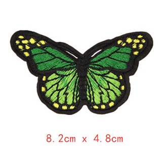 Ji Xhh95d 10x bordado mariposa parche insignia coser hierro en tela vestido apliques manualidades DIY