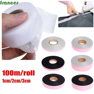 FRANCES 100meters Fabric Roll Iron On Turn Up Hem Liner Single-sided Adhesive Non-woven Sewing DIY Wonder Web
