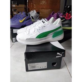 Puma Clyde Hardwood zapatos de baloncesto - blanco verde (2)