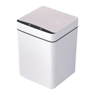 12l smart papelera can automático de inducción infrarroja sensor de movimiento cubo de basura de baño hogar residuos cubo de basura, gris