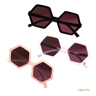 ty-kids - gafas de sol hexagonales, protección uv400, colorada
