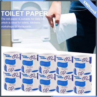 [xn1yxk] 10 rollos de papel higinico blanco rollo de papel higinico paquete de 10 toallas de papel de 3 capas para bao, cocina,
