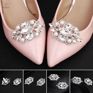 2 Clips De Diamantes De Imitación Para Zapatos De Flores , Perlas , Para Novia , Boda , Fiesta