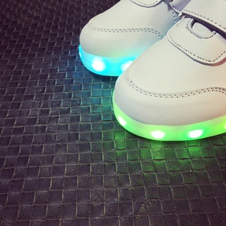 [0911] niños niñas led luminoso zapatos de moda intermitente usb recargable zapatillas de deporte