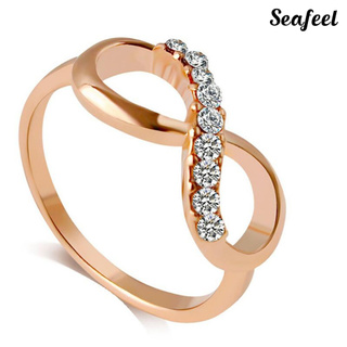 sf anillo con incrustaciones de circonita infinito de lujo 8 bodas fiesta de noche joyería de dedo para mujer