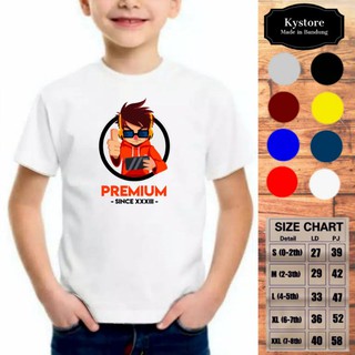 Camiseta premium para niños, Combad 30s - talla S, M, L, XL, XXL