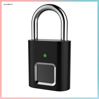 L34 Mini desbloqueo recargable Smart Lock sin llave de huellas dactilares cerradura antirrobo de seguridad candado de la puerta de equipaje cerradura pequeña caja