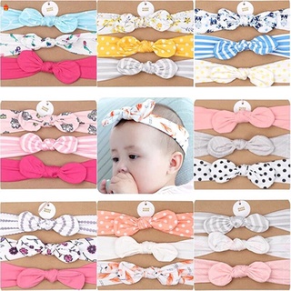 3Pcs Rabbit Ear Baby Headband For Girls Baby Bows Turban Hairband Hair Accessories Newborn Infant Girls Headband