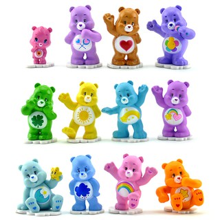 12 unids/Set simulación colorido osos modelo Mini plástico Animal figuras juguete