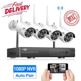 4 canales 720p P2P Wifi fácil instalación inalámbrica NVR Kit CCTV IP cámara conjunto (3)