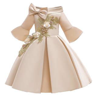 rj floral niños niñas princesa dama de honor vestido de fiesta de cumpleaños vestido de novia (3)