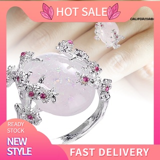 Cajz anillo para mujer con diseño de óvalo con piedra Preciosa Artificial/diamante/joyería/boda
