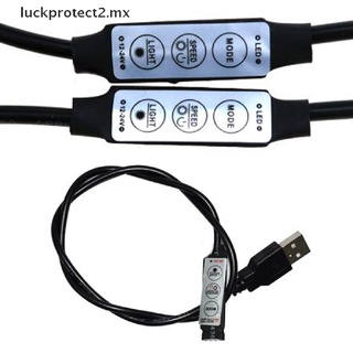 { luckprotect2 . mx } Línea De Control De Cable USB Para Tira LED RGB De 3 Teclas 4 Pines Interruptor