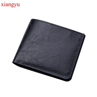 Xiangyu - cartera de cuero de la PU, Color sólido, Simple, para hombre (5)