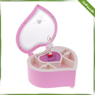 [xmfeundh] caja musical giratoria en forma de corazón para niños juguete decoración del hogar