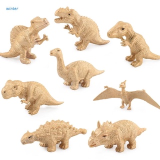 juego de 8 mini figura de dinosaurio realista modelo animal colección hobby