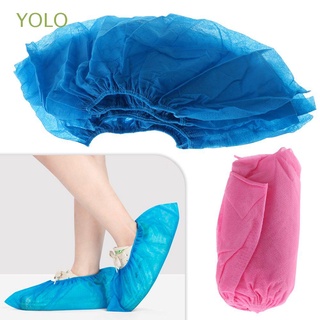 yolo - 100 fundas desechables para zapatos, antideslizantes, a prueba de polvo, elásticas, no tejidas, impermeable