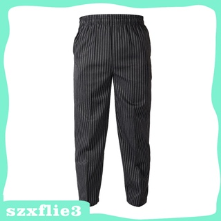 2xElastic restaurante café Chef camarero pantalones pantalones uniforme Accs cebra XXL (8)