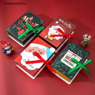[thewoodyou] caja de regalo en forma de libro feliz navidad cajas de caramelos de navidad santa claus caja de regalo.