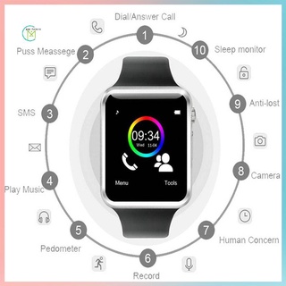 prometion a1 reloj inteligente deportivo podómetro con cámara sim smartwatch para android universal teléfono hombres mujeres reloj