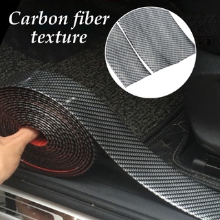 3/5/7/10 cm de fibra de carbono del coche de goma de desgaste de la placa de la puerta del alféizar de la cubierta del panel protector de paso (1)