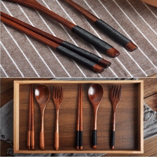 cod juego de 3 piezas de madera coreana vajilla tenedor cuchara palillos juego de tenedor vajilla pcs 3 v4r2 (5)