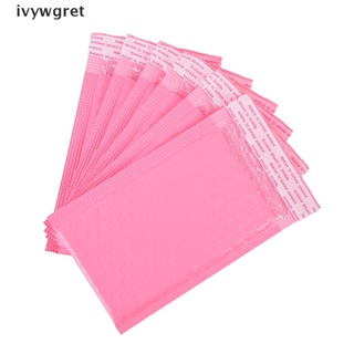 Ivywgret 10x Pink Bubble Bag Mailer Plastic Padded Envelope Shipping Bag Packaging MX