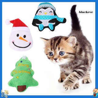 BL-árbol de navidad muñeco de nieve pingüino mascota gato suave mordedura masticar Catnip juguete interactivo (1)