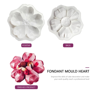 Prettyhomes - molde para tartas de corazón, 3 unidades de silicona 3D, para Mousse (6)