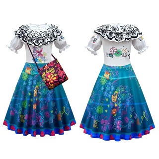 Disney Encanto Mirabel Madrigal Cosplay Costume Girl Fancy Dresses for Carnival Halloween Princess Dress