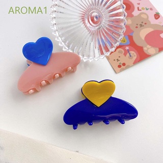 Aroma1 clip para cabello De Resina Acrílica en forma De corazón color Pastel/multicolor