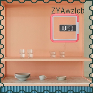 reloj de pared led, control remoto digital reloj de pared espejo pantalla reloj de pared con alarma, ranurado, pantalla de temperatura y