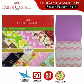 Faber Castell Origami Washi papel 15x15 patrones de tejer