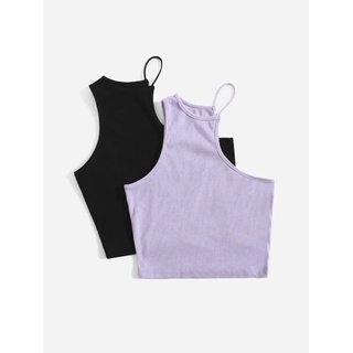Paquete de dos blusas Crop Top de canele, colores a elegir, ropa de mujer (3)